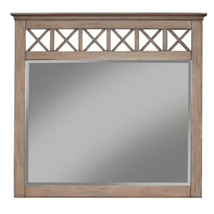 Alpine Furniture Potter Wood Bedroom Mirror in French Truffle