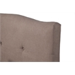 Alpine Furniture Amanda Queen Tufted Upholstered Bed in Haskett-Jute (Beige)