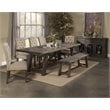 Alpine Furniture Newberry Set of 2 Tufted Parson Dining Chairs in Salvaged Gray