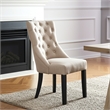 Alpine Furniture Prairie Set of 2 Upholstered Dining Side Chairs in Black