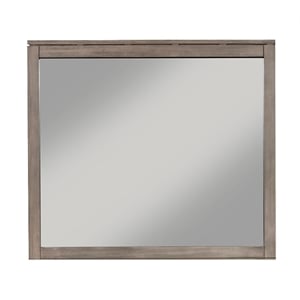 Alpine Furniture Sydney Bedroom Wood Mirror in Weathered Gray