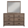 Alpine Furniture Sydney Bedroom Wood Mirror in Weathered Gray