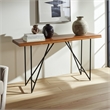 Alpine Furniture Live Edge Wood Sofa-Console Table in Light Walnut (Brown)