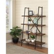 Alpine Furniture Live Edge Wood 4 Shelf Bookshelf in Light Walnut (Brown)