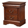 Alpine Furniture West Haven 2 Drawer Wood Nightstand in Cappuccino (Brown)