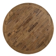 Alpine Furniture Kensington Round Pine Wood Dining Table in Reclaimed Natural