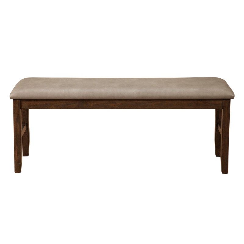 Alpine Furniture Emery Wood Dining Bench in Walnut (Brown)