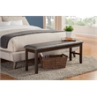 Alpine Furniture Emery Wood Dining Bench in Walnut (Brown)