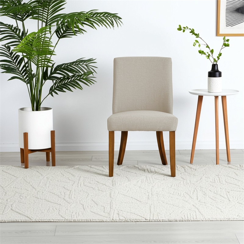 Alpine Furniture Kensington Set of 2 Parson Dining Chairs in Reclaimed Natural