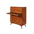 Alpine Furniture Flynn Mid Century Multi-Function Chest in Acorn (Brown)
