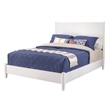 Alpine Furniture Flynn Mid Century Modern Full Size Wood Panel Bed in White
