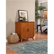 Alpine Furniture Flynn Small Wood Bar Cabinet in Acorn Brown