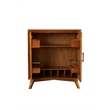 Alpine Furniture Flynn Small Wood Bar Cabinet in Acorn Brown