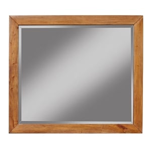 Alpine Furniture Dakota Wood Mirror in Acorn (Brown)