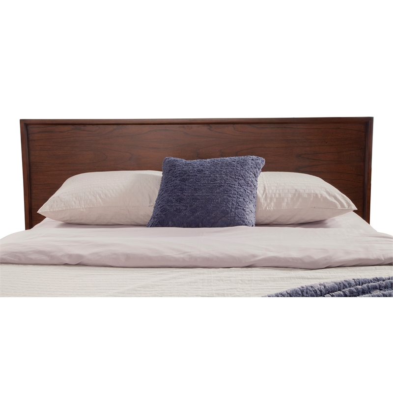 Alpine Furniture Gramercy Queen Wood Platform Bed in Walnut