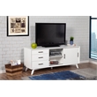 Alpine Furniture Flynn Large Wood TV Console in White