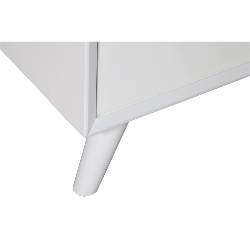 Alpine Furniture Flynn Wood  Accent Cabinet in White