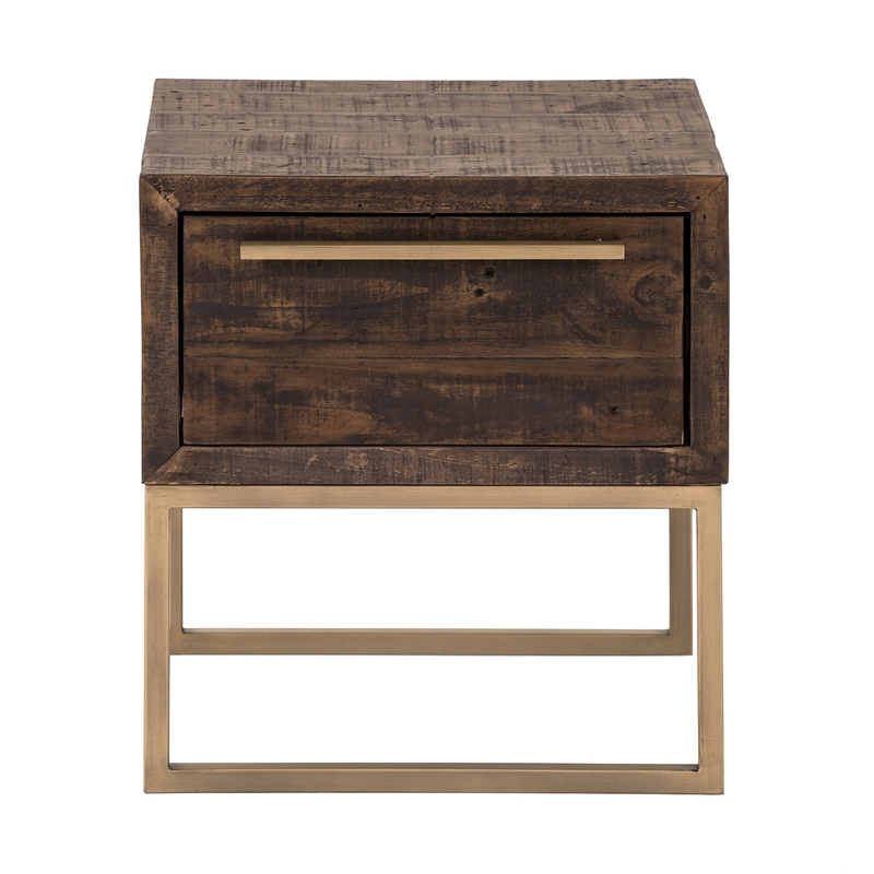 Alpine Furniture Monterey Wood Lamp Table in Smokey Taupe (Beige)