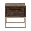 Alpine Furniture Monterey Wood Lamp Table in Smokey Taupe (Beige)