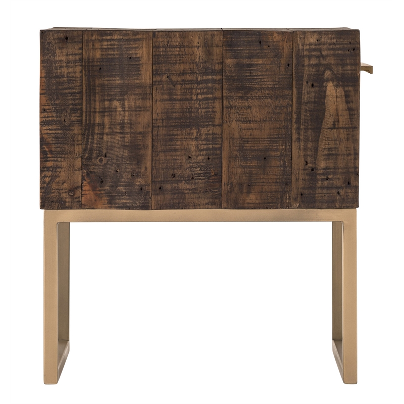 Alpine Furniture Monterey Wood Lamp Table in Smokey Taupe (Beige)