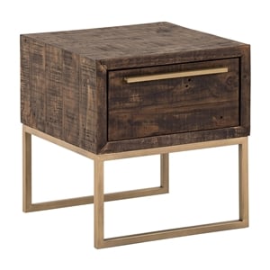 Alpine Furniture Monterey Wood Lamp Table in Smokey Taupe (Beige)