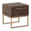 Alpine Furniture Monterey Wood Lamp Table in Smokey Taupe (Beige)