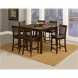 Alpine Furniture Capitola Large Wood Pub Table in Espresso