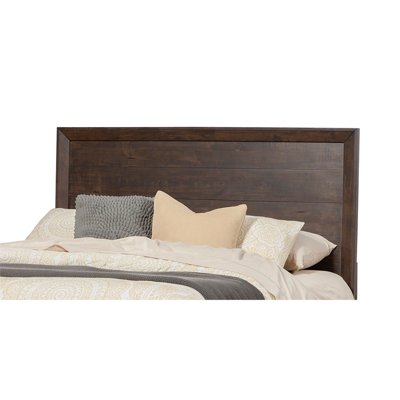 Alpine Furniture Alcott Queen Wood Panel Bed in Tobacco (Brown)