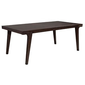 Alpine Furniture Olejo Wood Fixed Top Dining Table in Chocolate Brown
