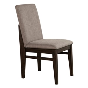 Alpine Furniture Olejo Set of 2 Wood Dining Side Chairs in Chocolate Brown
