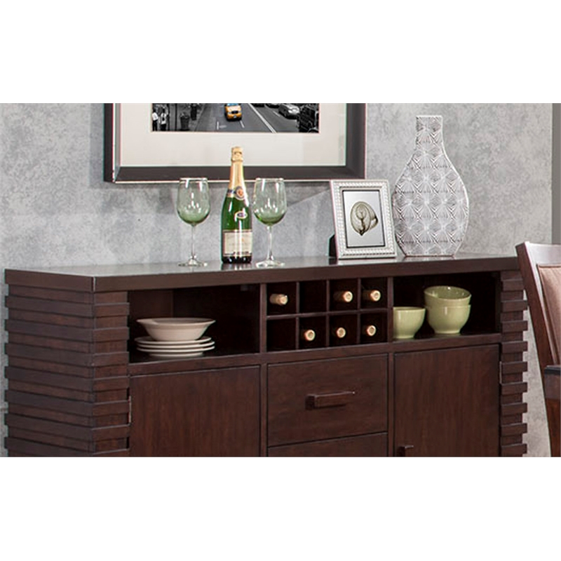 Alpine Furniture Trulinea Wood Dining Sideboard in Dark Espresso