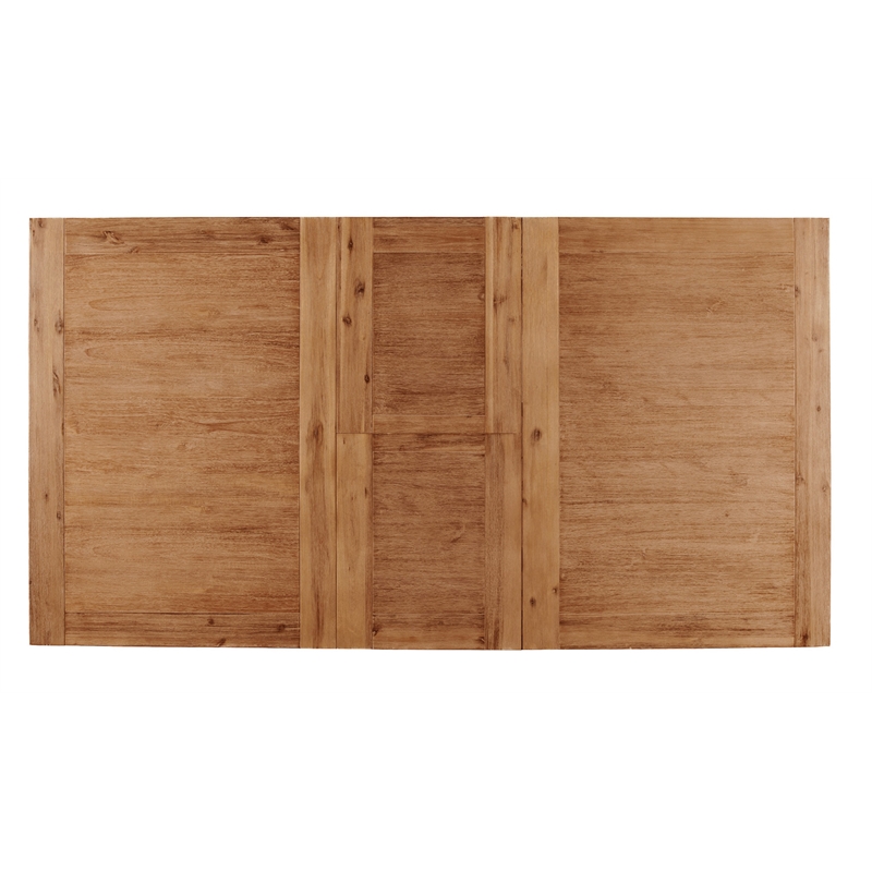 Alpine Furniture Aspen Wood Extension Dining Table in Antique Natural (Brown)