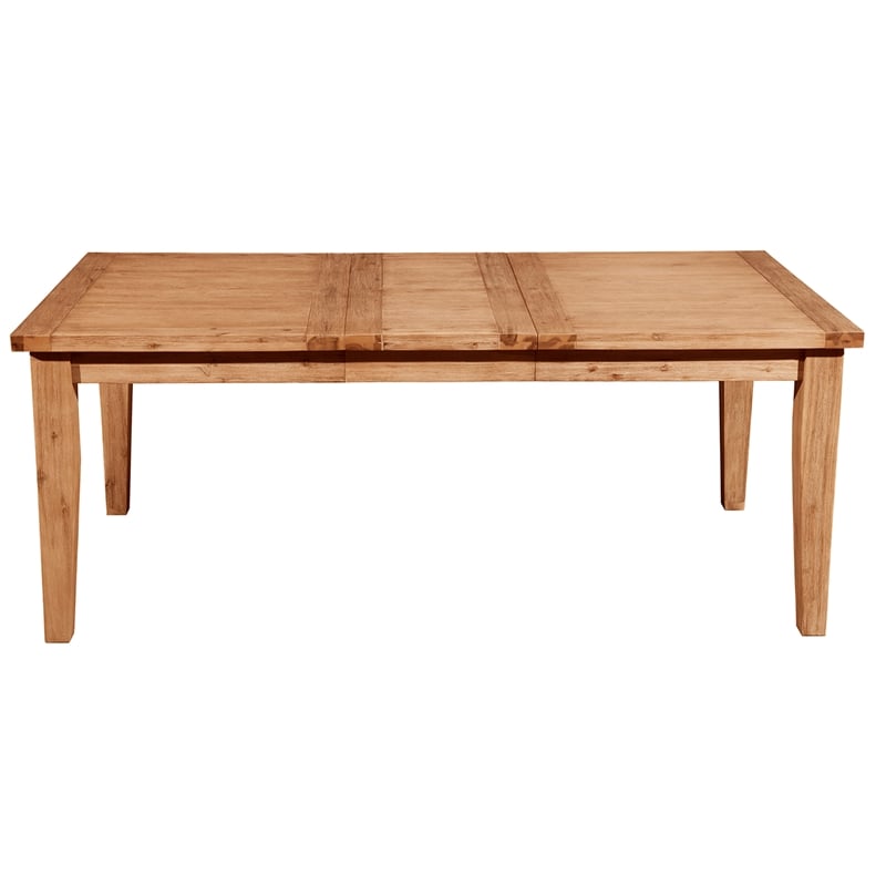 Alpine Furniture Aspen Wood Extension Dining Table in Antique Natural (Brown)