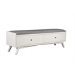 Alpine Furniture Flynn Wood Bench in White