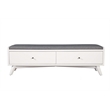 Alpine Furniture Flynn Wood Bench in White