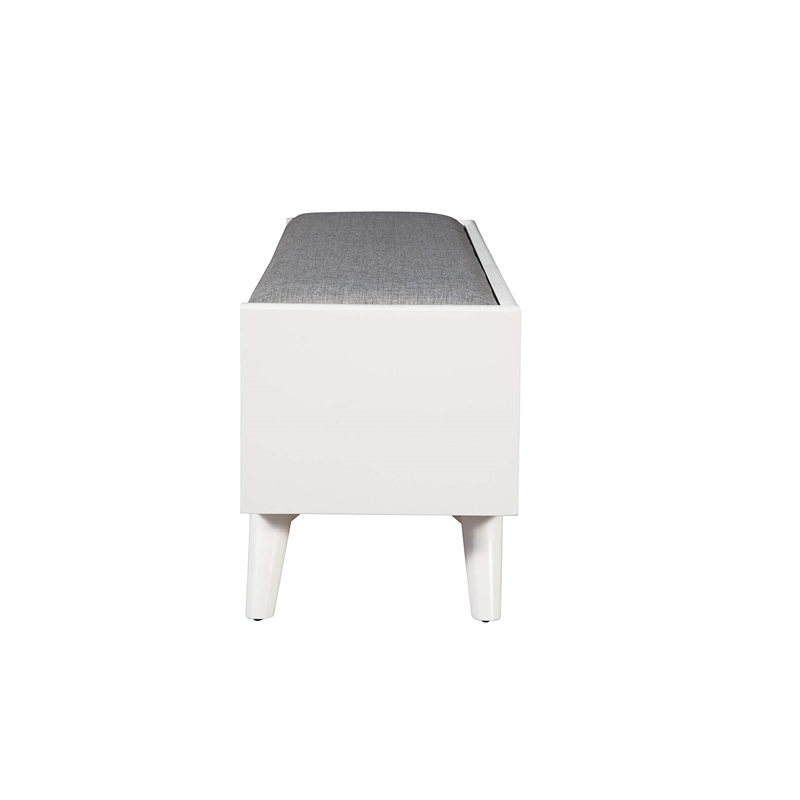 Alpine Furniture Flynn Wood Bench in White