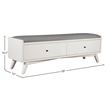 Alpine Furniture Flynn Wood Bench in White