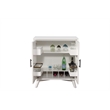 Alpine Furniture Flynn Small Wood Bar Cabinet in White