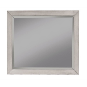 Alpine Furniture Flynn Mid Century Modern Wood Bedroom Mirror in Gray