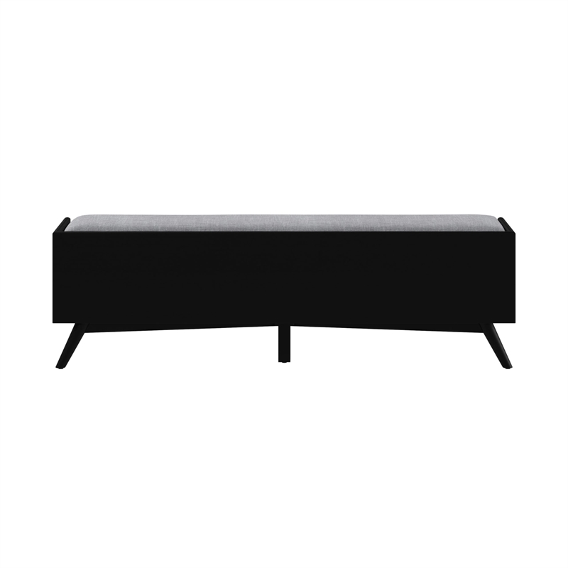 Alpine Furniture Flynn Wood Storage Bench in Acorn-White