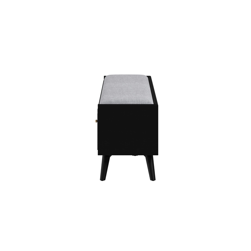 Alpine Furniture Flynn Wood Storage Bench in Acorn-White