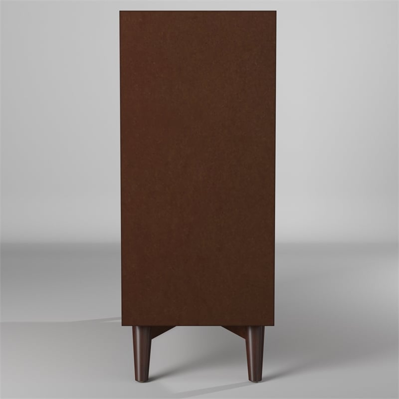 Alpine Furniture Flynn Mid Century 4 Drawer Accent Chest in Walnut (Brown)