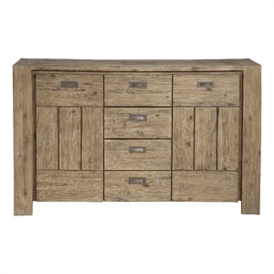 Alpine Furniture Seashore Wood Dining Sideboard in Antique Natural (Brown)