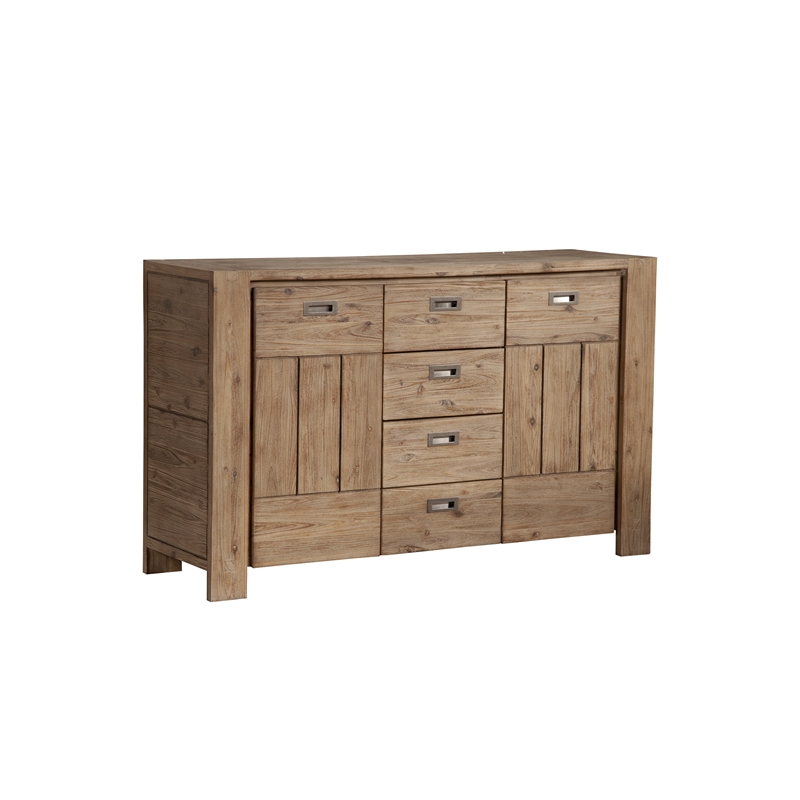Alpine Furniture Seashore Wood Dining Sideboard in Antique Natural (Brown)