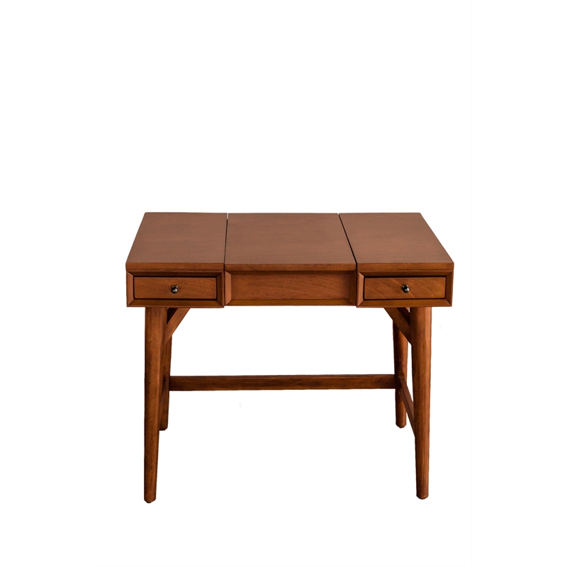 Alpine Furniture Flynn Wood Bedroom Vanity in Acorn (Brown)