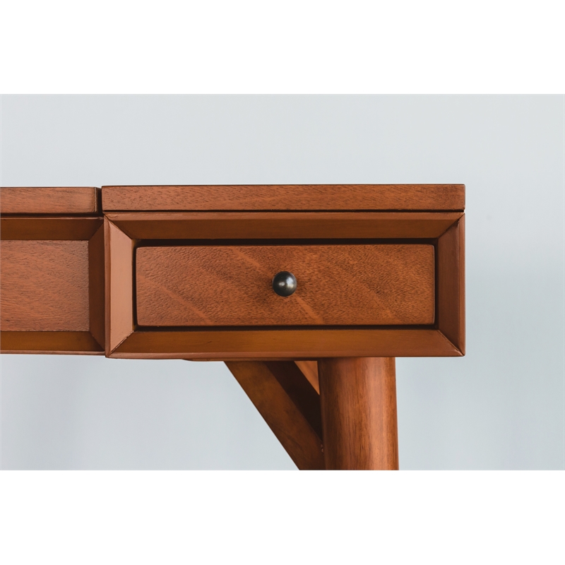 Alpine Furniture Flynn Wood Bedroom Vanity in Acorn (Brown)