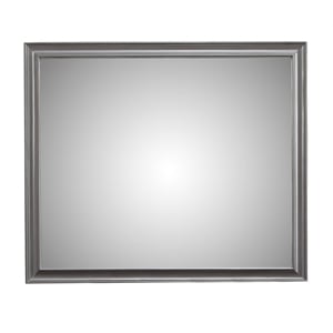 Alpine Furniture Lorraine Wood Bedroom Mirror in Dark Gray