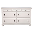 Alpine Furniture Winchester 7 Drawer Wood Dresser in White