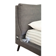 Alpine Furniture Gabriela Full Upholstered Platform Bed in Gray