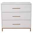 Alpine Furniture Madelyn Three Drawer Wood Small Chest in White